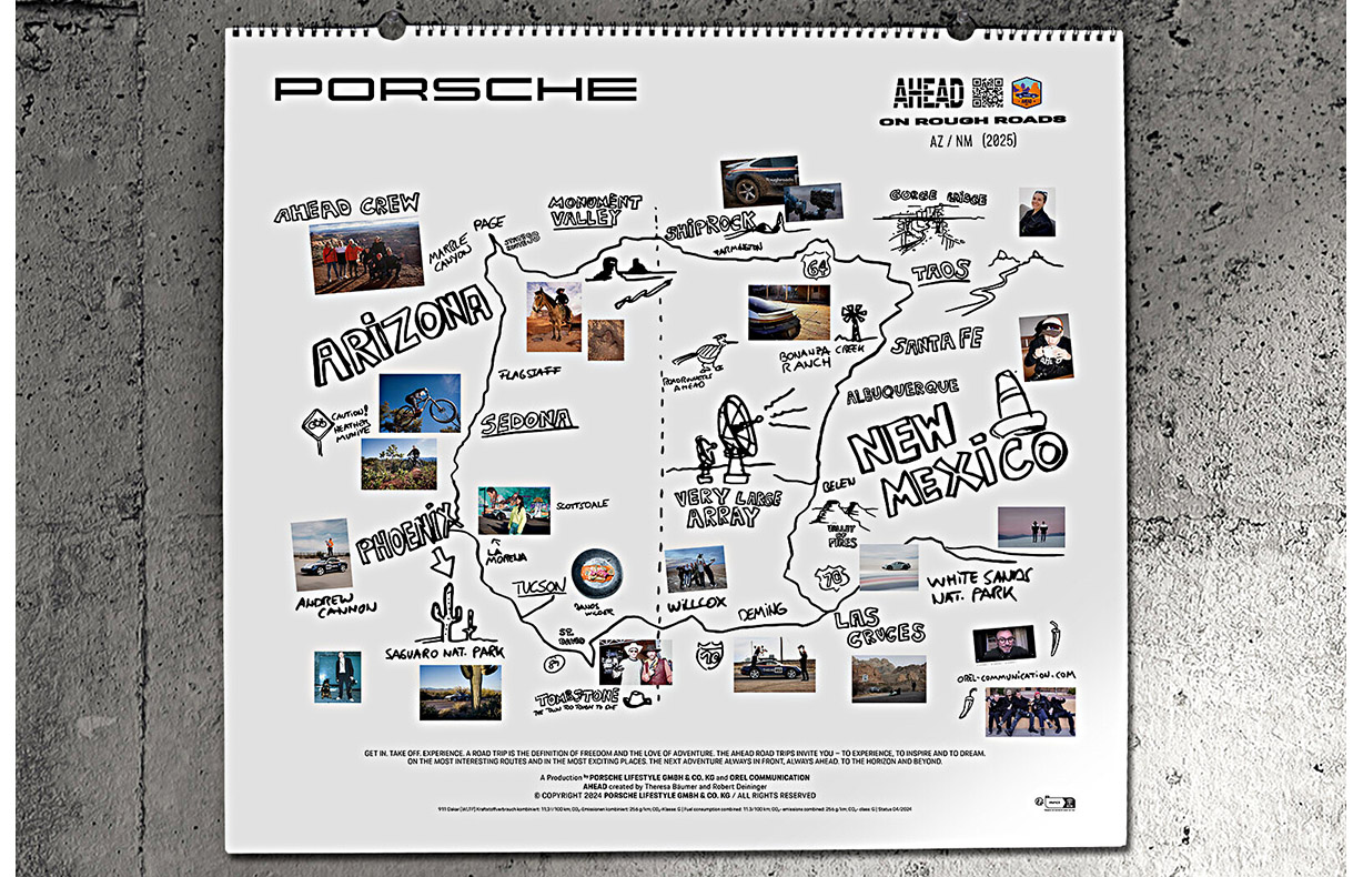 2025 Porsche Calendar 'AHEAD' : Suncoast Porsche Parts